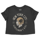 New York Rider Cropped Tee Black front