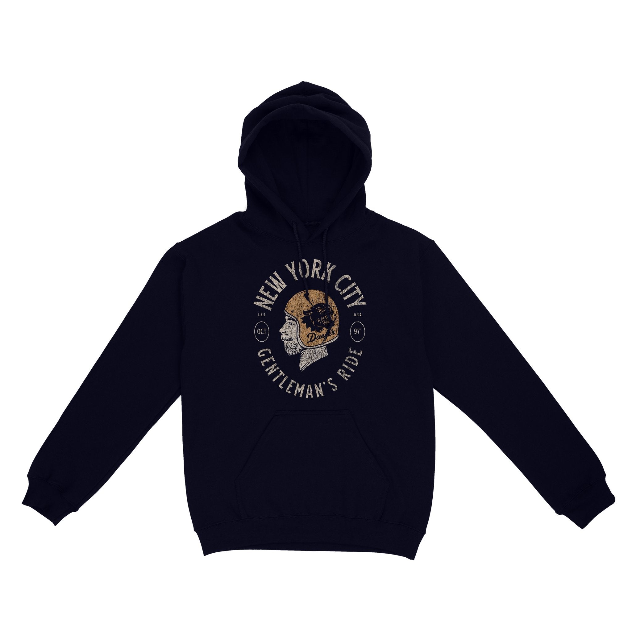 New York Rider Hoodie Navy front