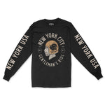 New York Longsleeve in Black - front-sleeves view