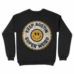 Austin Smiley Face Crewneck Black back