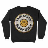 Austin Smiley Face Crewneck Black back