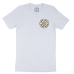 Austin Smiley Face 3 T-Shirt in Light Blue - front view