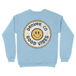 Denver Crewneck in Light Blue - back view
