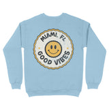 Miami Crewneck in Light Blue - back view