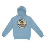 Miami Smiley Face Hoodie Light Blue front
