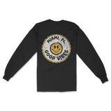 Miami Smiley Face 3 Longsleeve in Black - back view