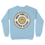 New York Crewneck in Light Blue - back view