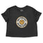 New York Cropped Tee in Black - front view