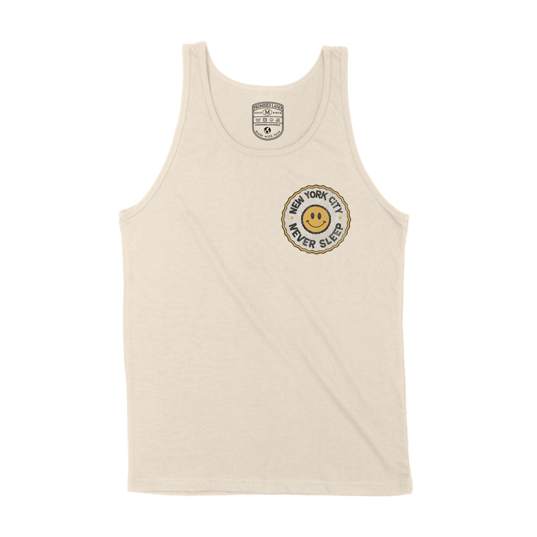 New York Smiley Face Tank Top Natural front