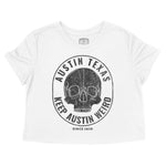 Austin Skull Crusher Cropped Tee White front