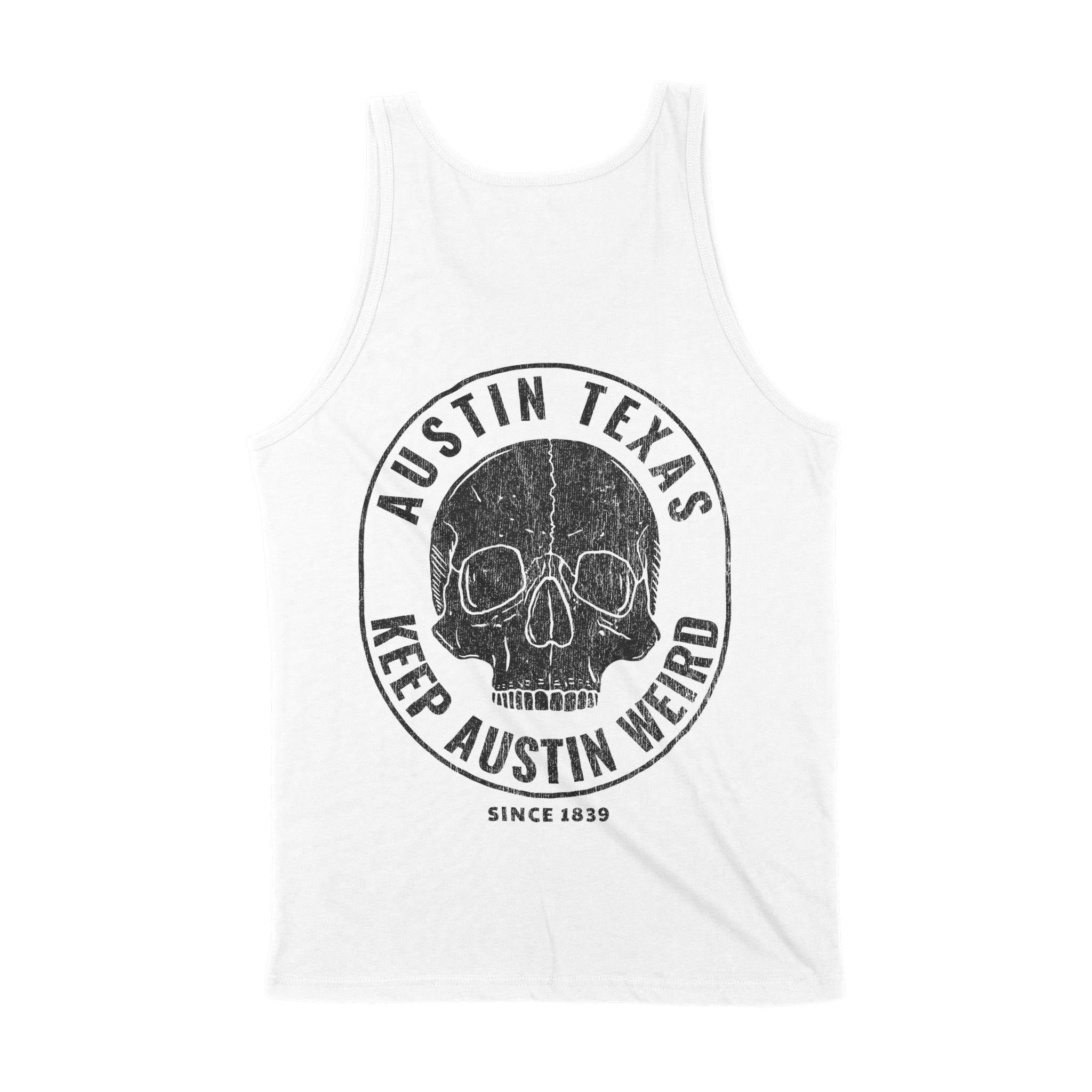 Austin Tank Top in White - back view
