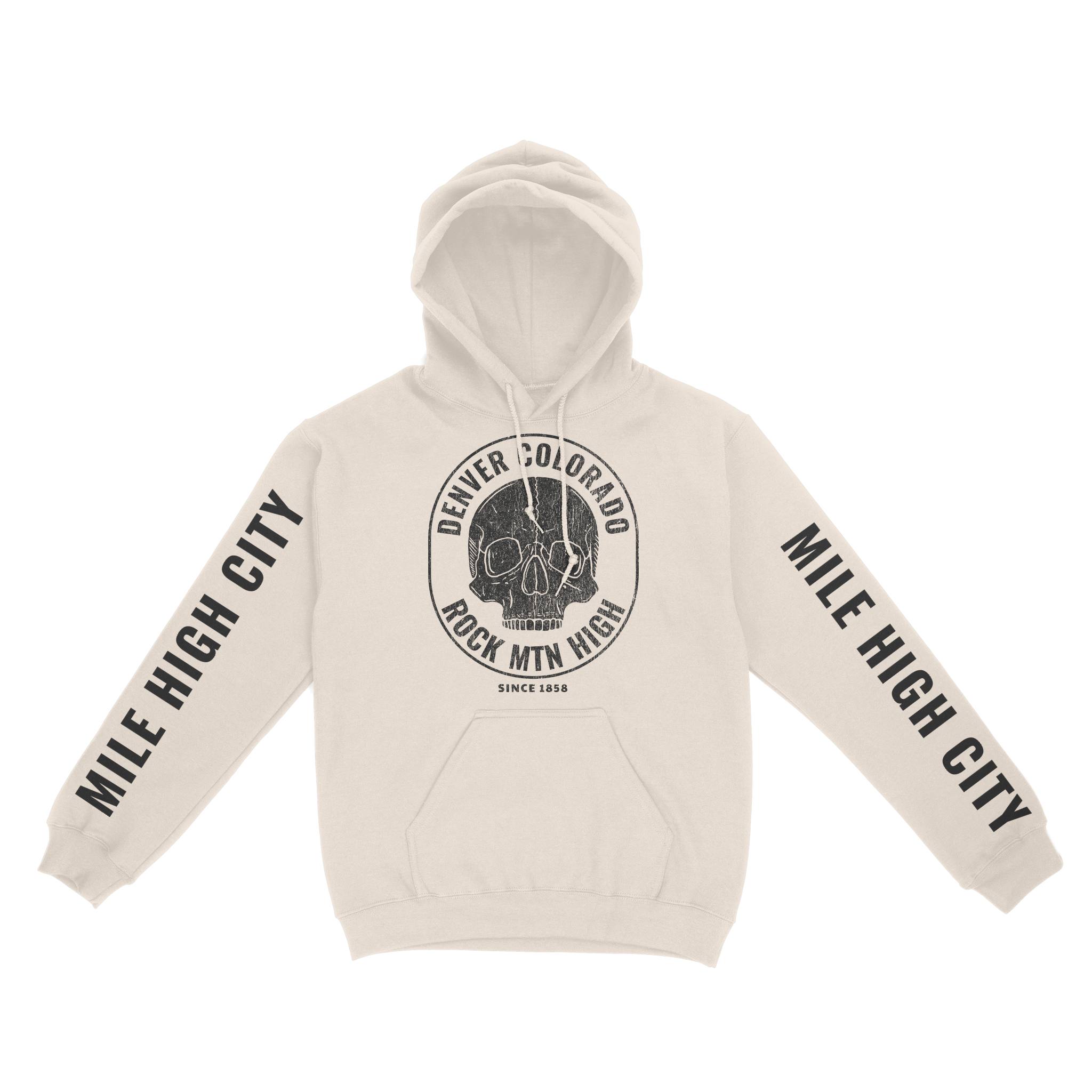 Denver Hoodie in Natural - front-sleeves view