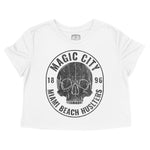Miami Skull Crusher Cropped Tee White front
