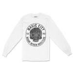 Miami Skull Crusher Longsleeve in White - front view