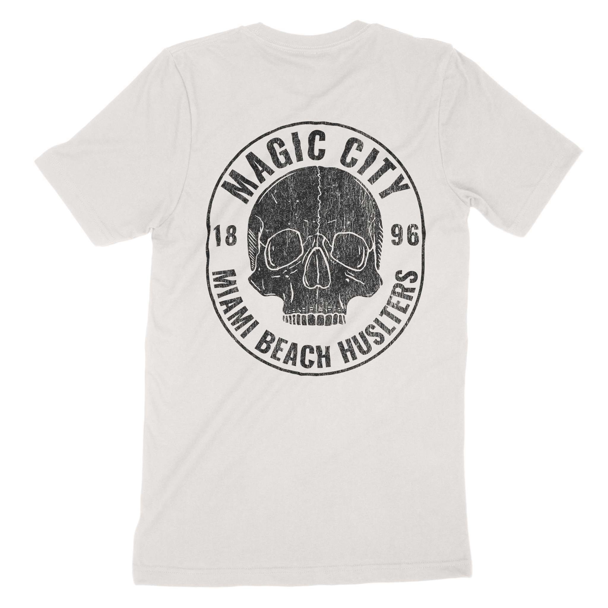 Miami Skull Crusher T-Shirt Vintage White back
