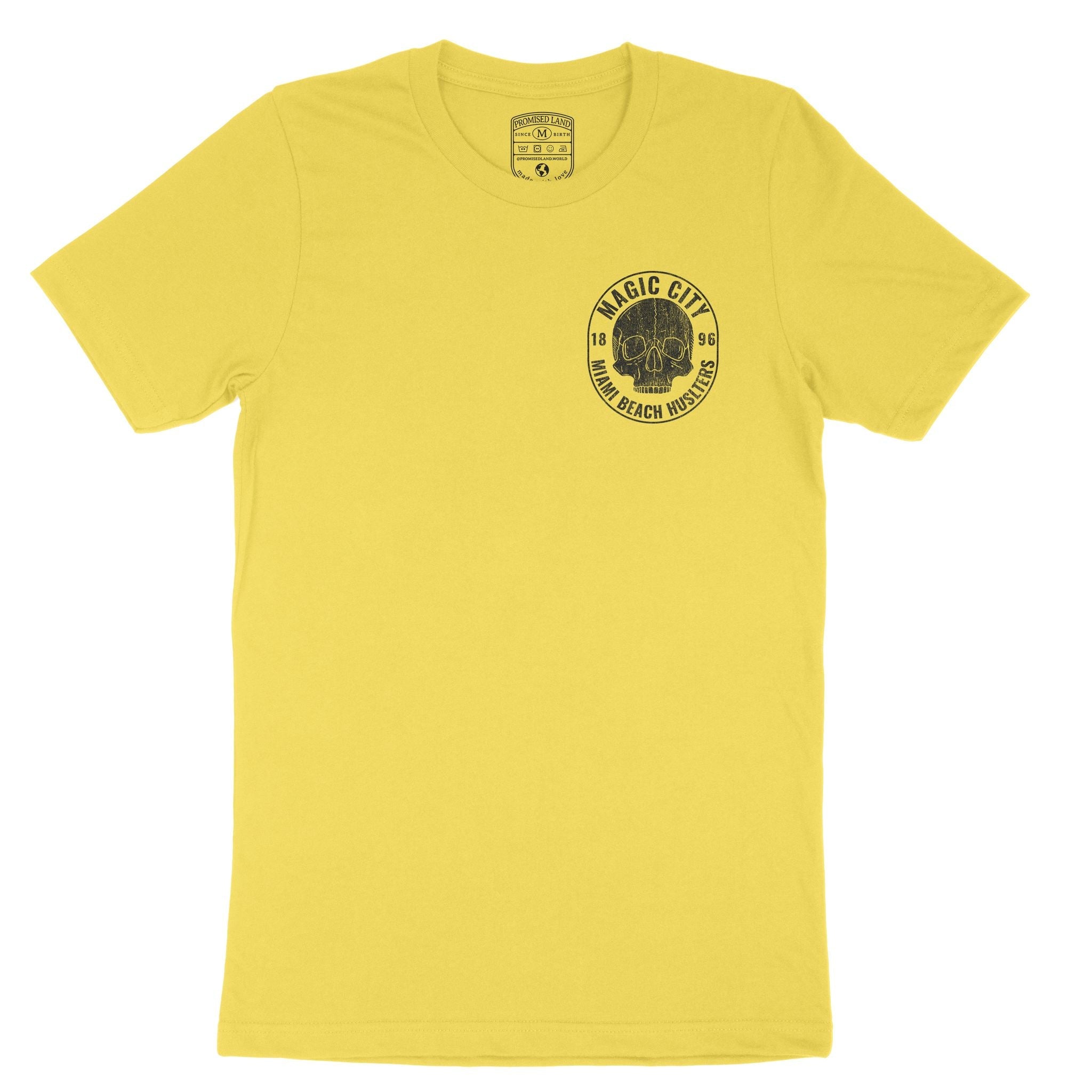 Miami Skull Crusher T-Shirt Yellow front