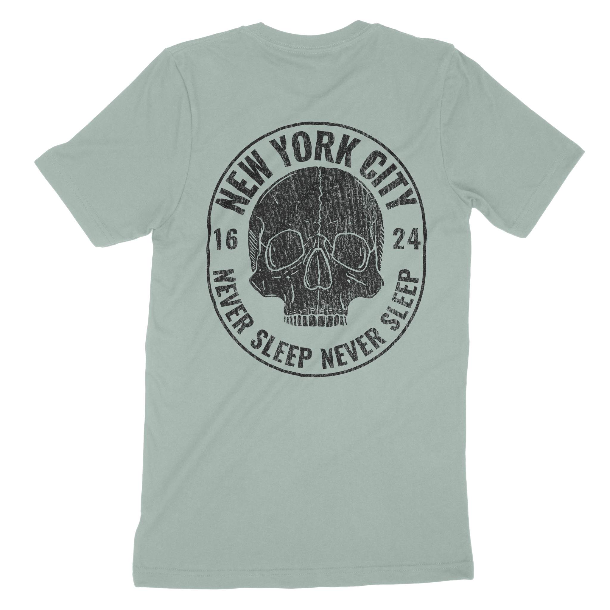 New York Skull Crusher T-Shirt Dusty_Blue back
