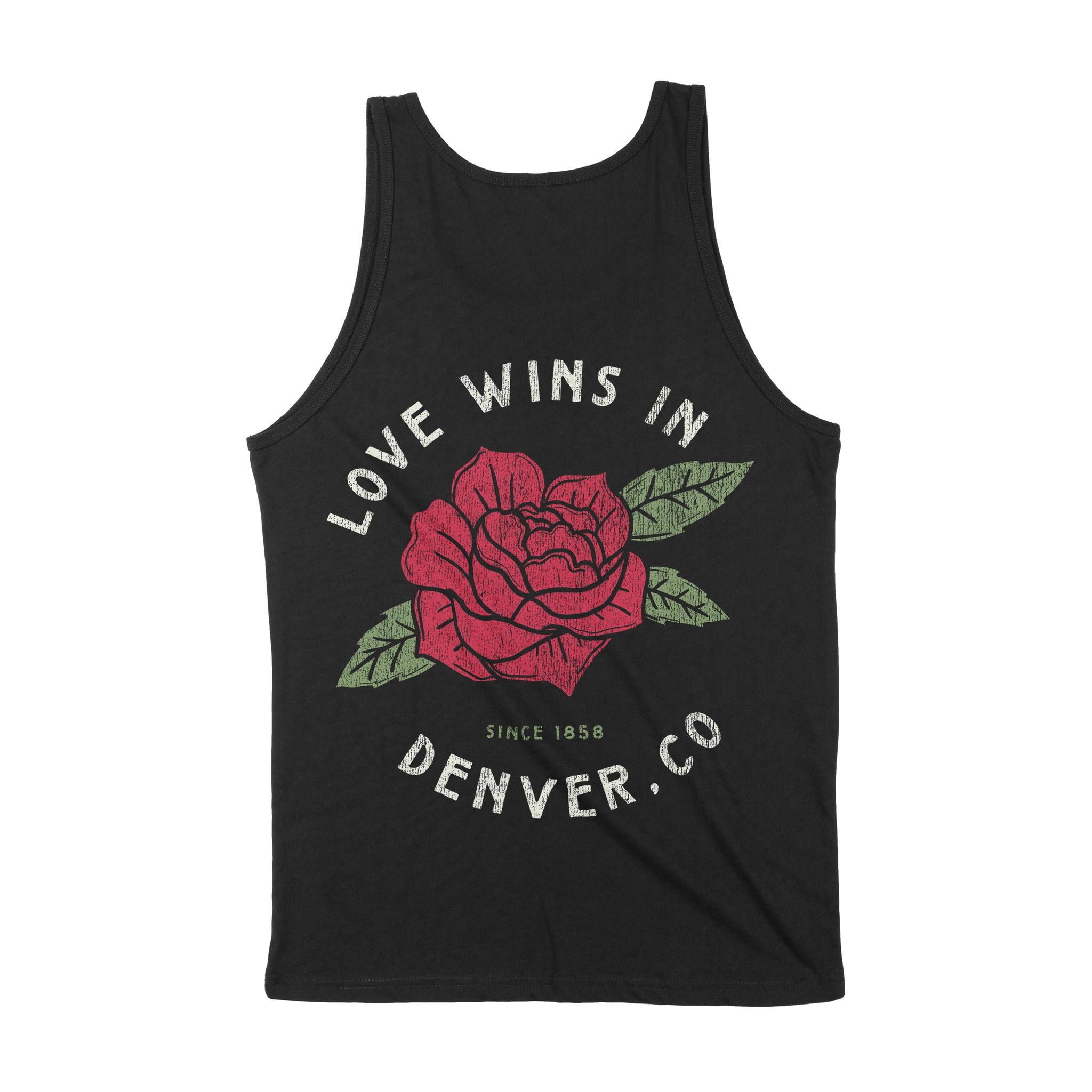 Denver Love Wins Tank Top Black back