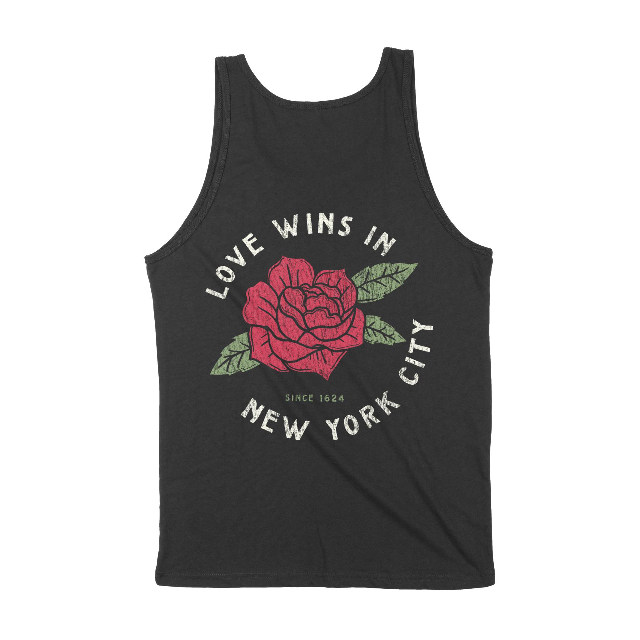New York Tank Top in Black - back view