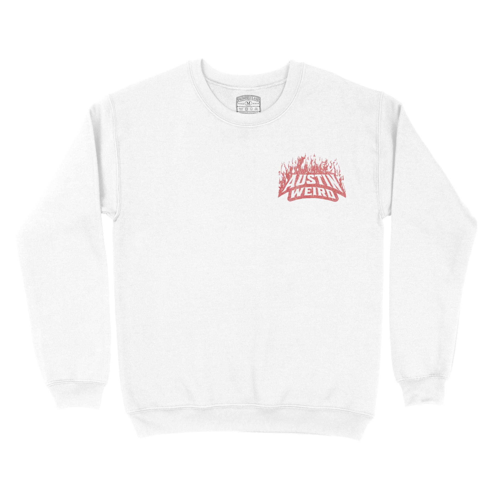 Austin Crewneck in White - front view