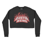 Austin Cropped Crew in Black - front view