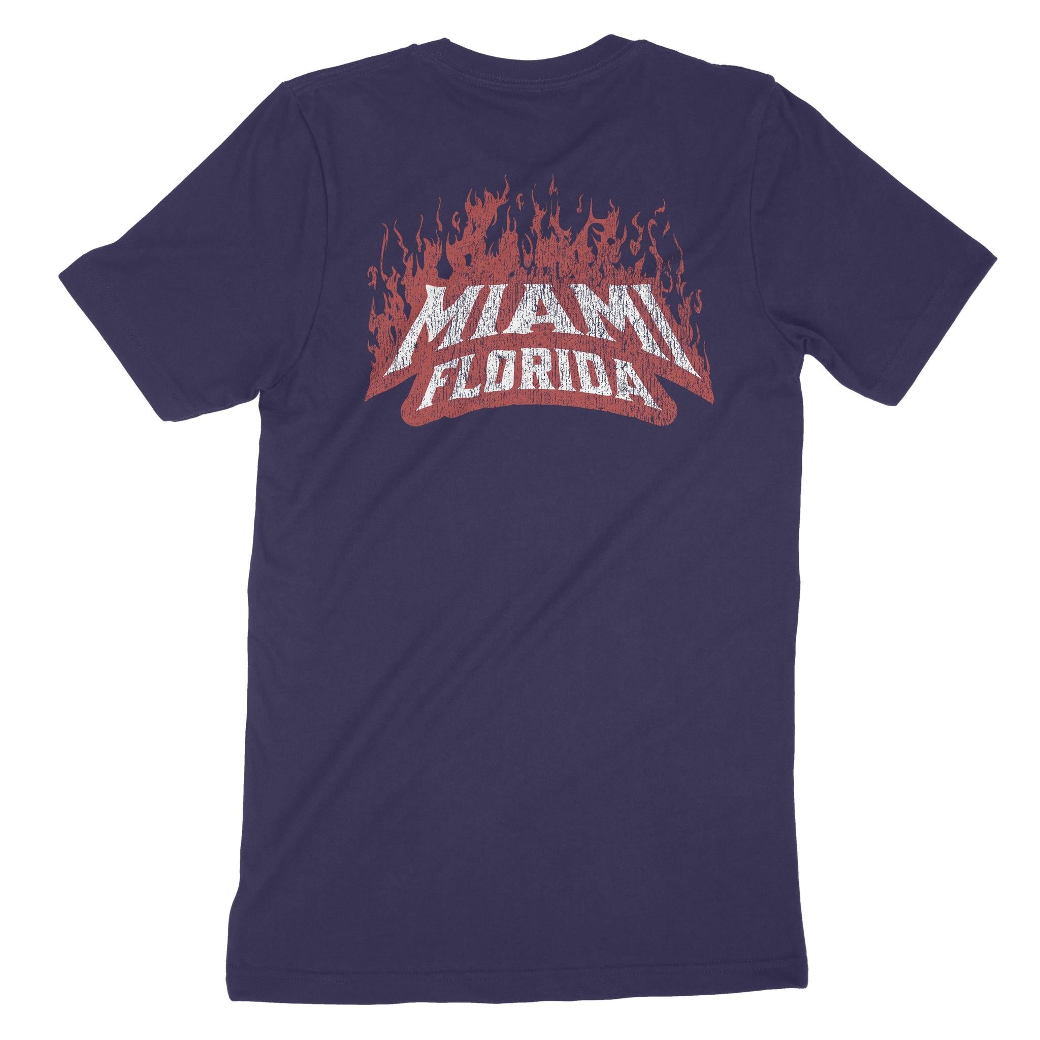 Miami Shredder T-Shirt Navy back