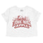 New York Shredder Cropped Tee in White - front view