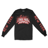 New York Shredder Longsleeve in Black - front view with sleeves