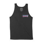 Asbury Park Retro Tank Top in Black - front view