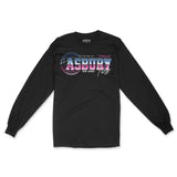 Asbury Park Retro Longsleeve in Black - front view