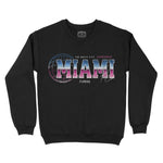 Miami Retro Crewneck Black front