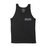 Miami Retro Tank Top Black front