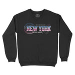 New York Crewneck in Black - front view