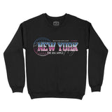 New York Retro Crewneck Black front