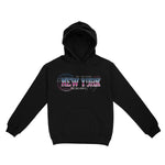 New York Retro Hoodie Black front