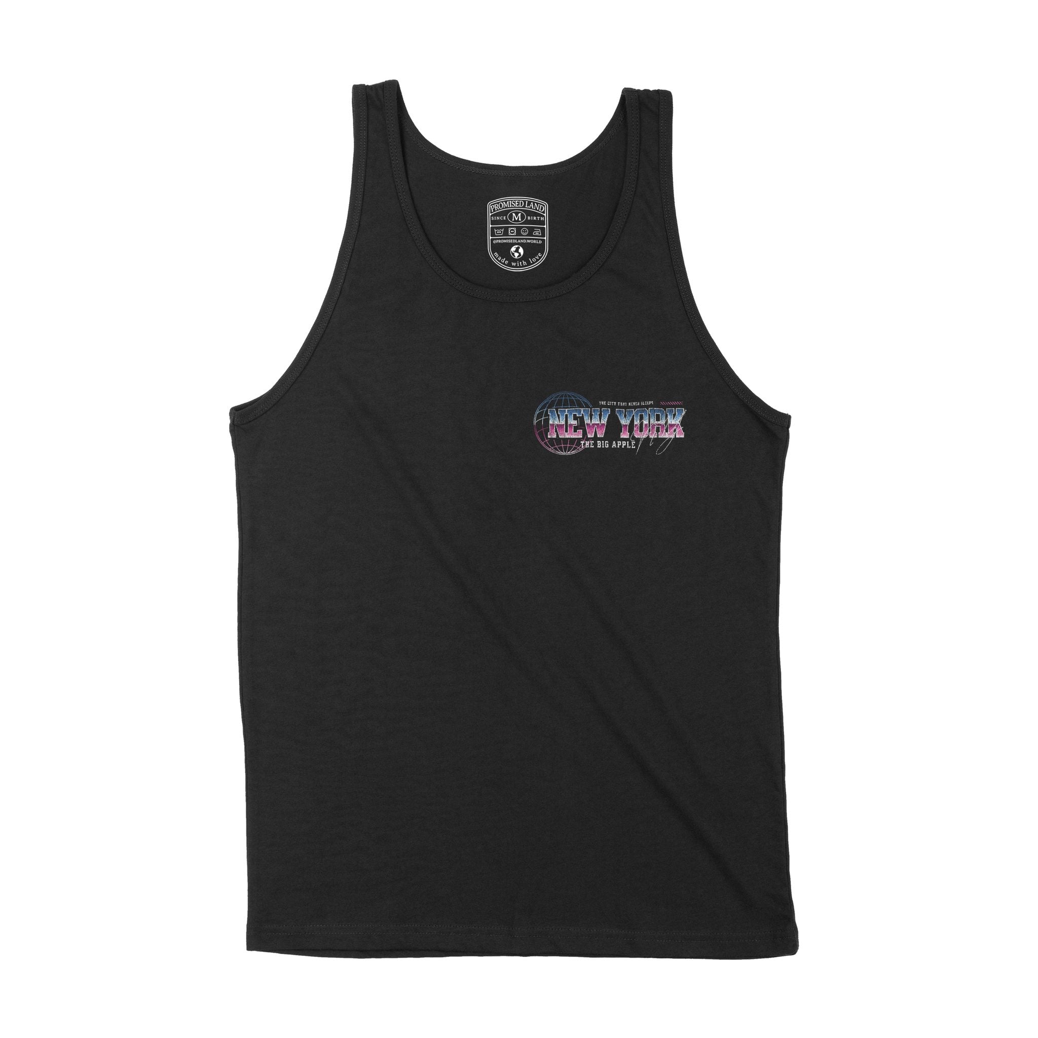 New York Retro Tank Top Black front