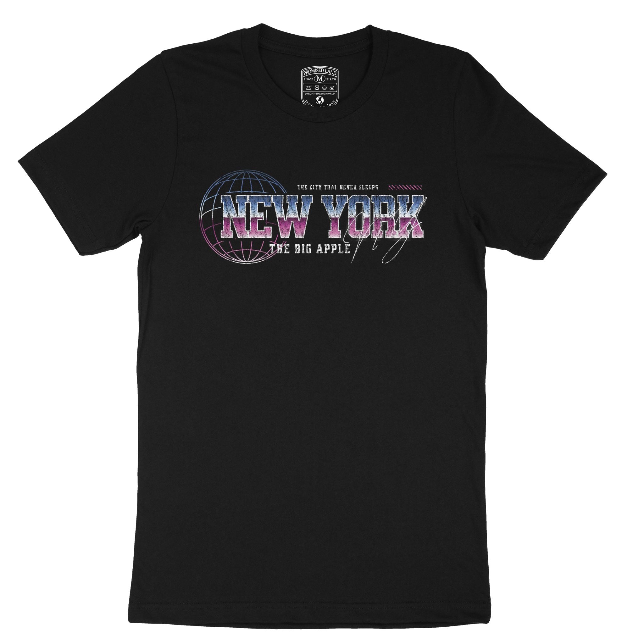 New York Retro T-Shirt Vintage_Black front