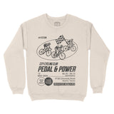 Austin Bike Club Crewneck in Natural - front view