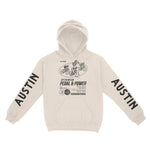 Austin Hoodie in Natural - front-sleeves view