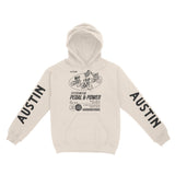 Austin Hoodie in Natural - front-sleeves view