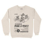 Denver Bike Club Crewneck in Natural - front view