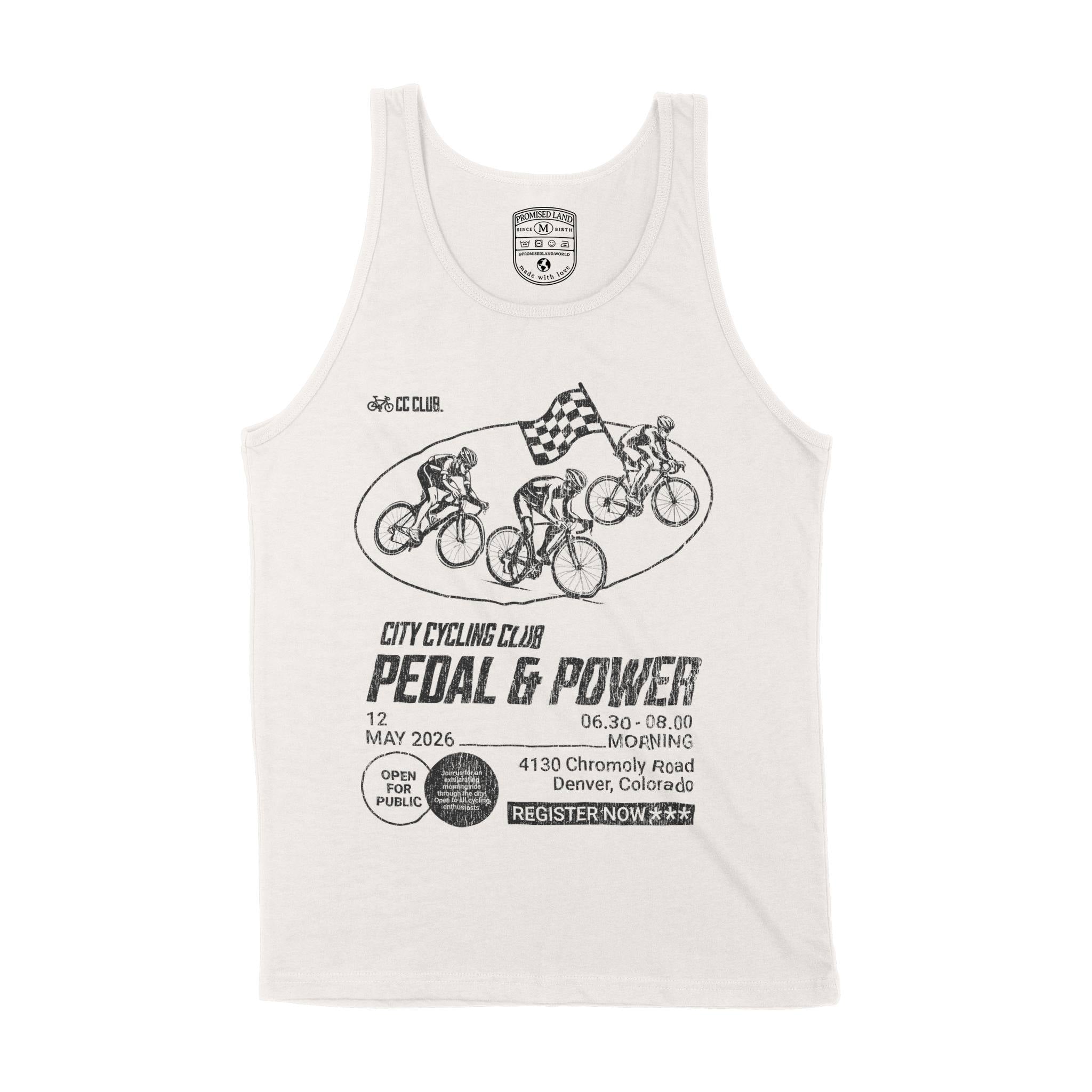 Denver Bike Club Tank Top in Vintage - front view