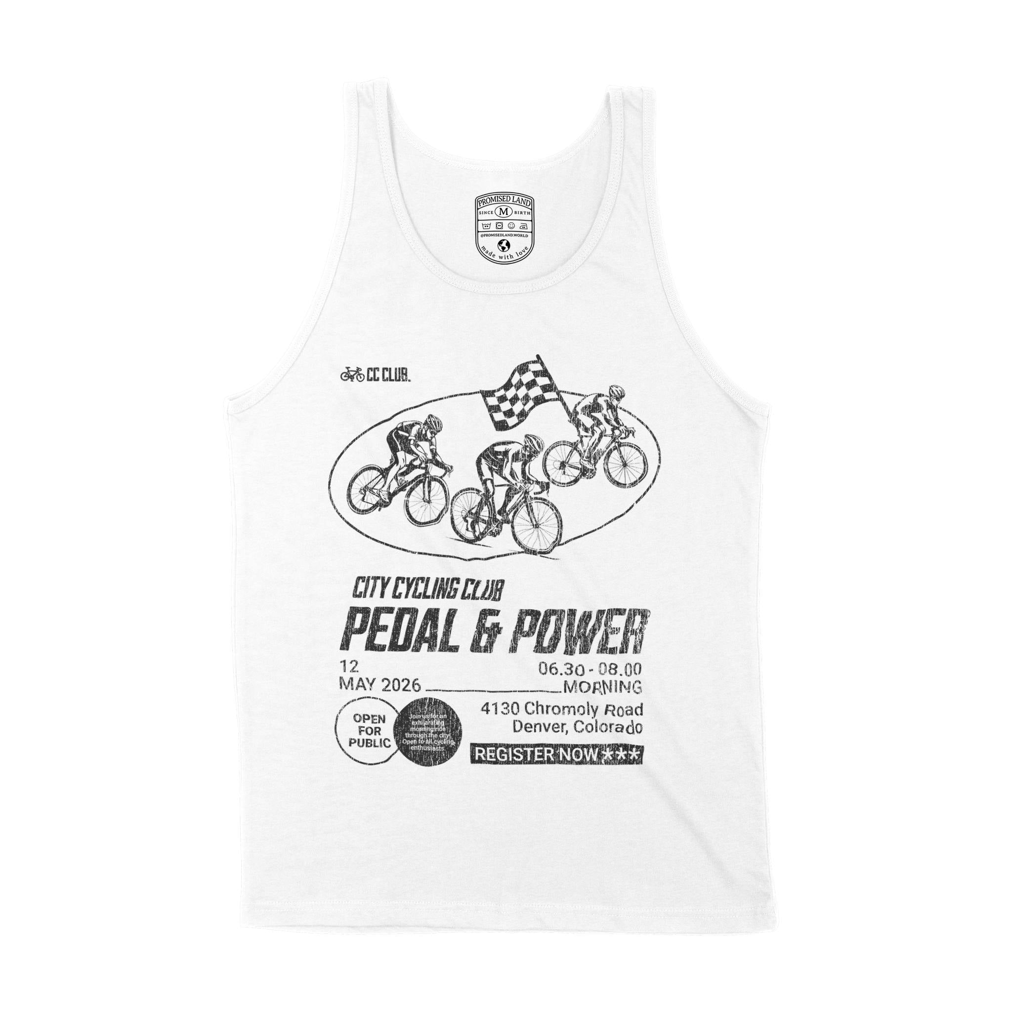 Denver Tank Top in White - front view