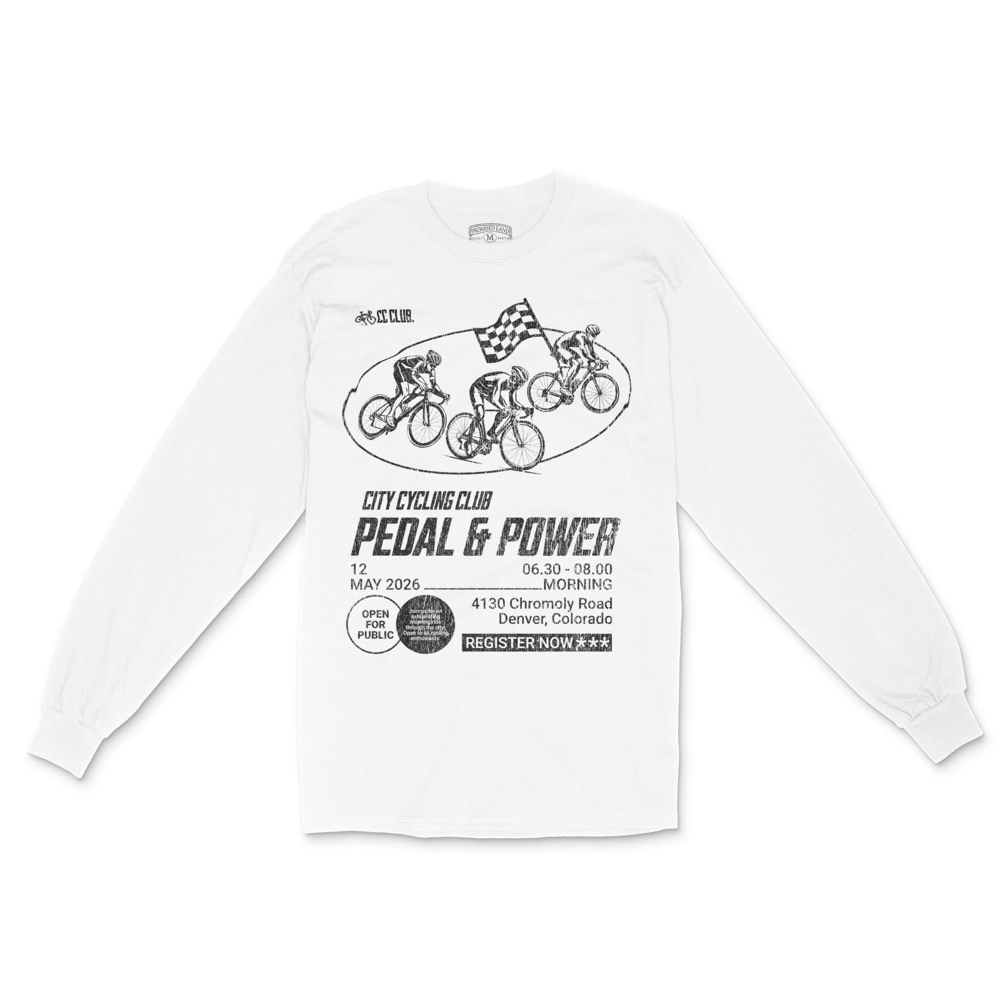 Denver Longsleeve in White - front view