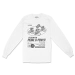 Miami Bike Club Longsleeve in White - front view