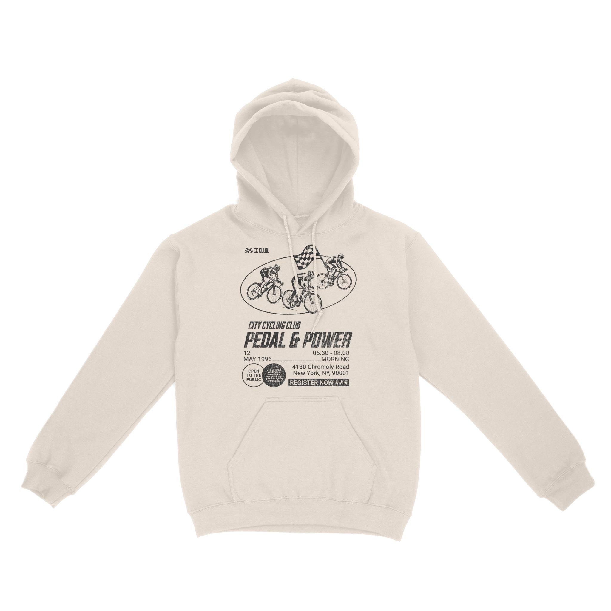 New York Hoodie in Natural - front view