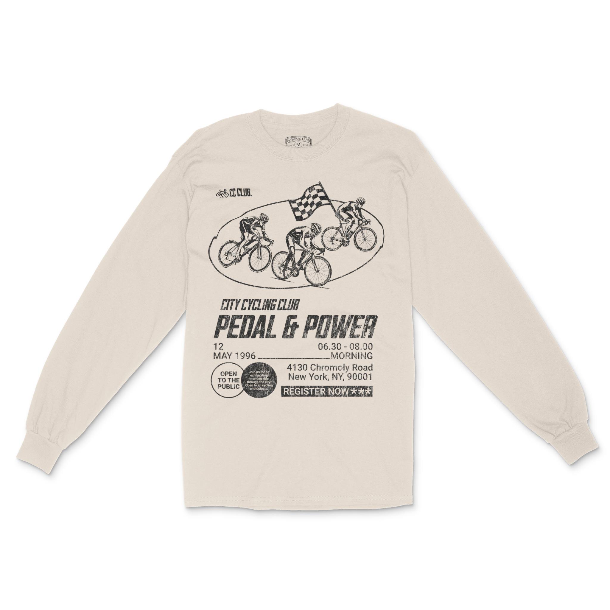 New York Bike Club Longsleeve in Natural - front view