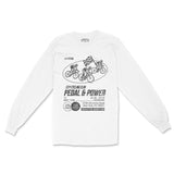 New York Bike Club Longsleeve in White - front view