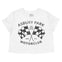 Asbury Park Motorclub Cropped Tee in White - front view
