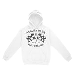 Asbury Park Motorclub Hoodie in White - front view